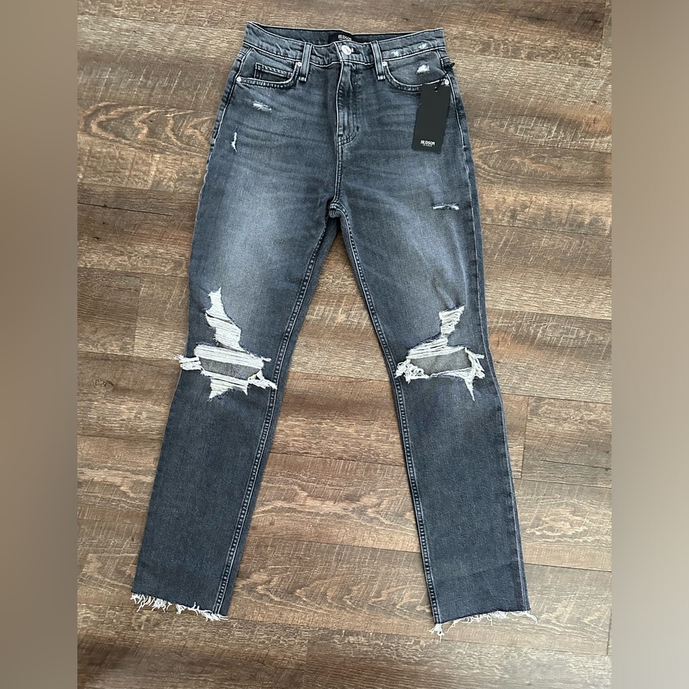 Hudson Washed Gray Jeans